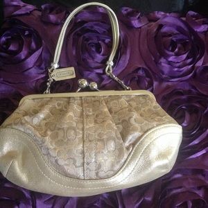 GOLD COACH LUREX CLUTCH PURSE LIMITED EDITION
